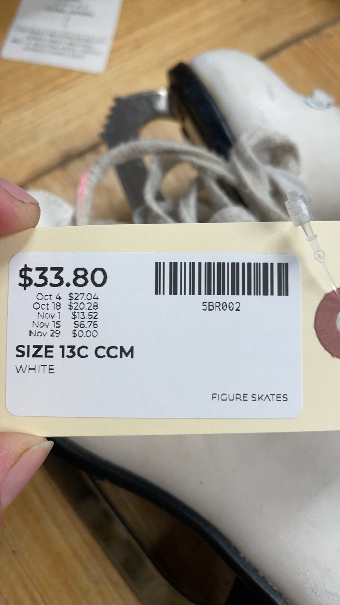 CCM Competitor Size 13C White Figure Skates