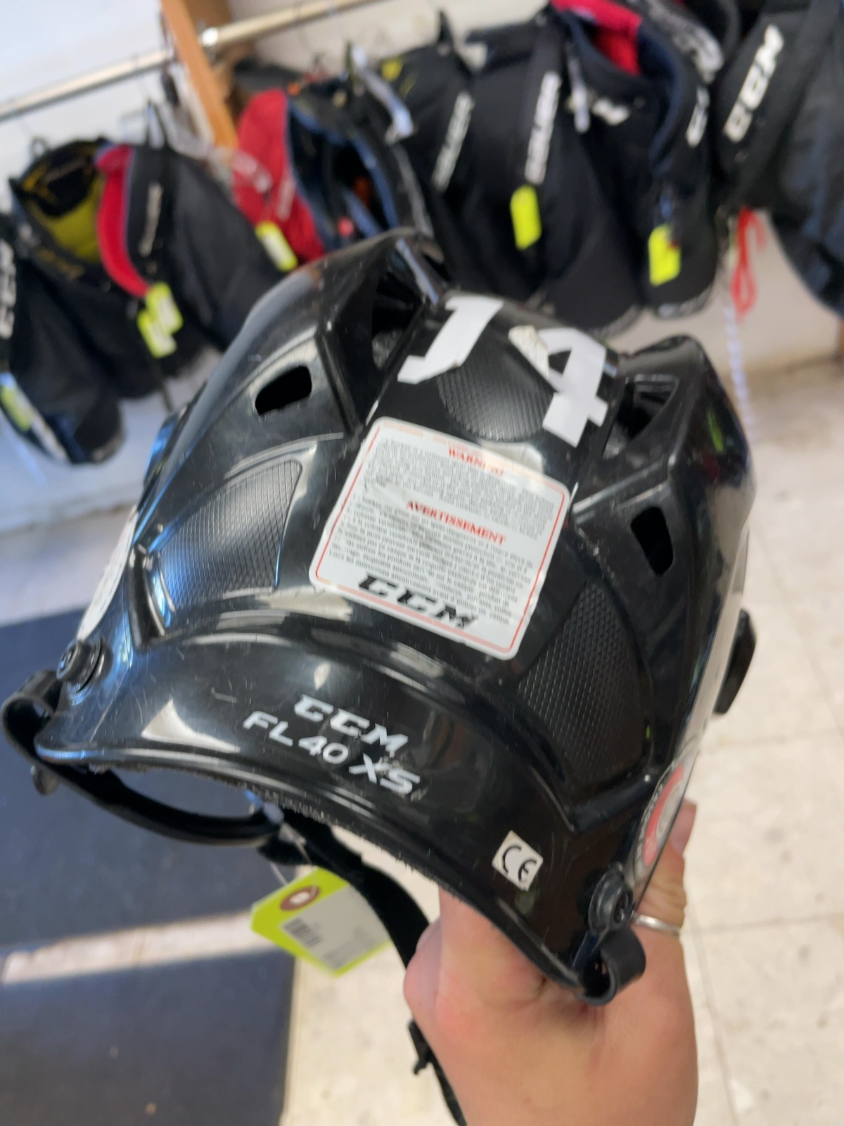 CCM FL40 XS Hockey Helmet - Black