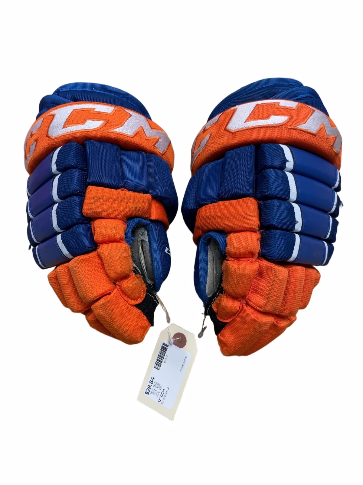 CCM HG4PC 12" Hockey Gloves Blue/Orange - image 1