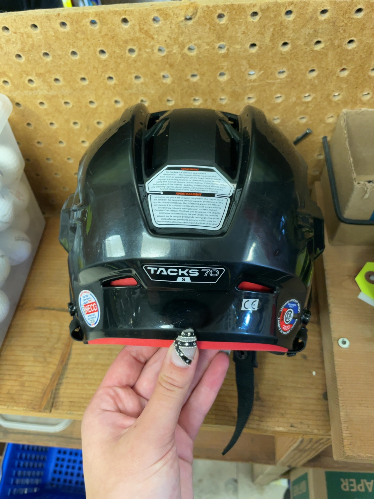 CCM Hockey Helmet 50-55cm Black/Red