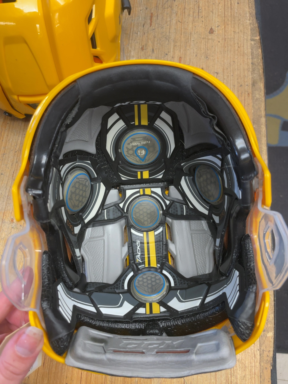CCM Hockey Helmet Size 6 7/8 - 7 3/8" Yellow