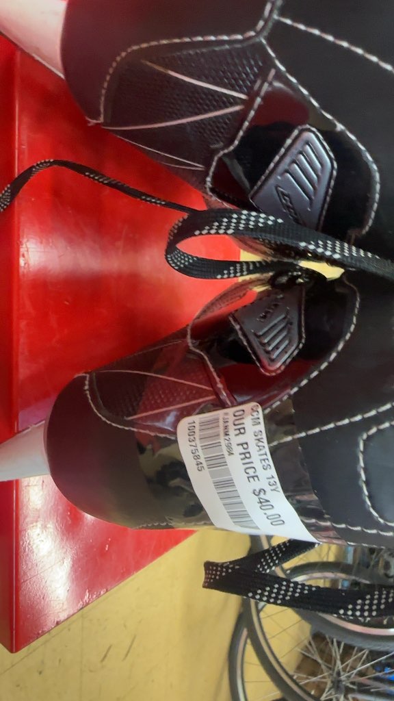CCM Intruder Ice Hockey Skates Black Used Size 13Y