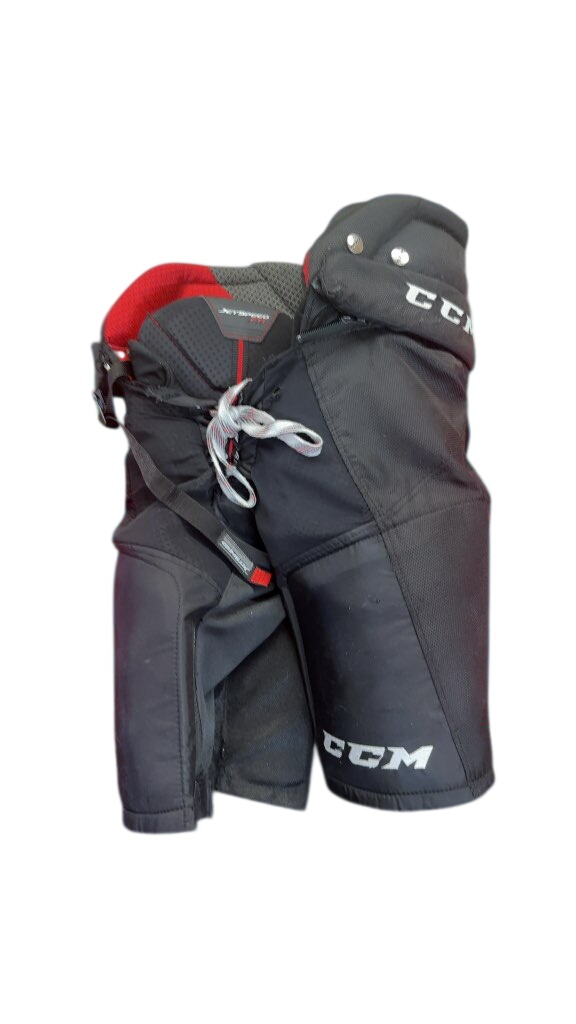 CCM JetSpeed FT1 Junior Hockey Pants Black Used Junior Large - image 1