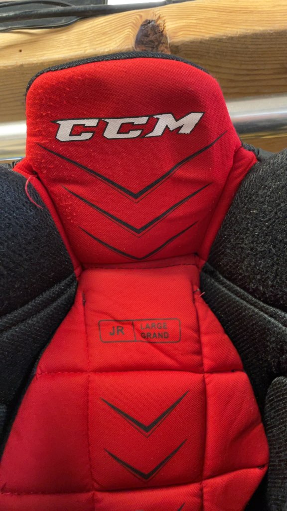CCM Junior Large Hockey Pants - Black/Red