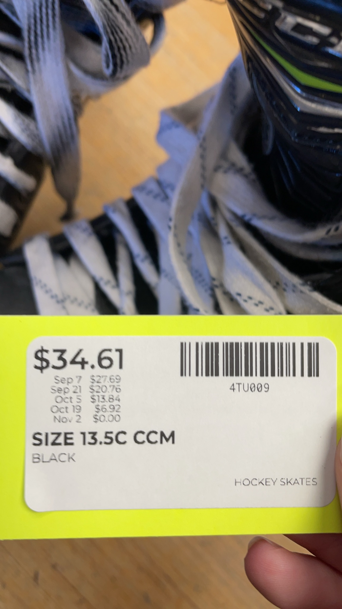 CCM Ribcor 70K Hockey Skates Size 13.5C