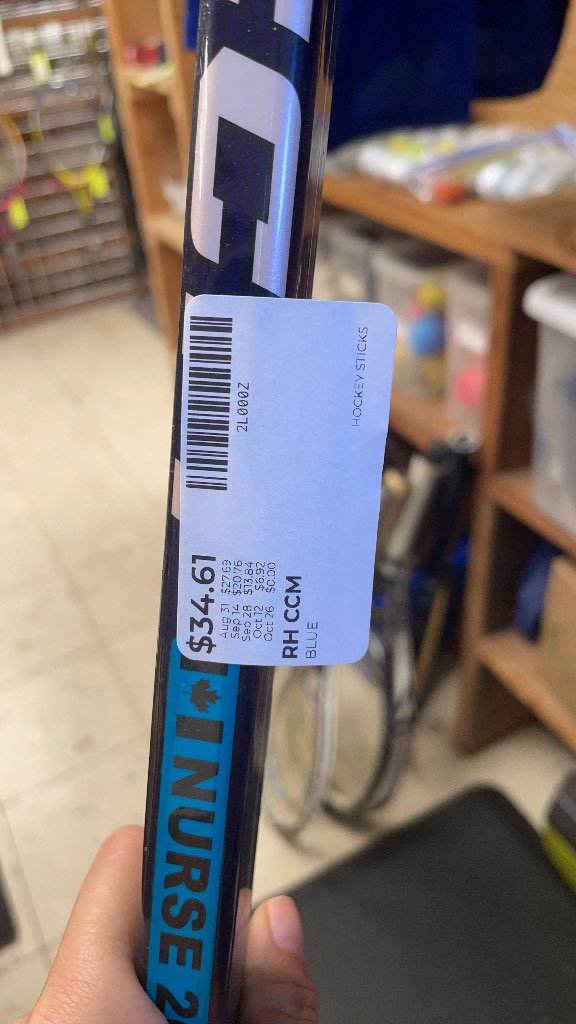 CCM Ribcor N20 Right Hand Hockey Stick - Blue