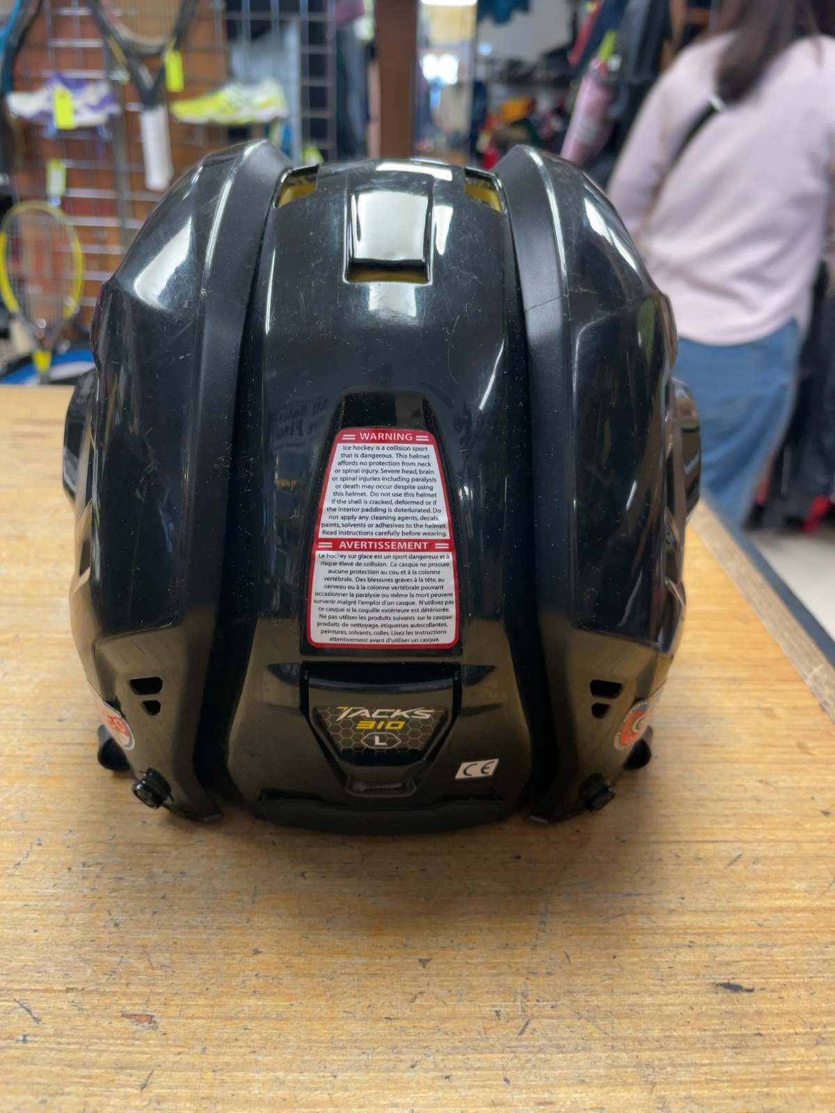 CCM Tacks 310 Size L Black Hockey Helmet