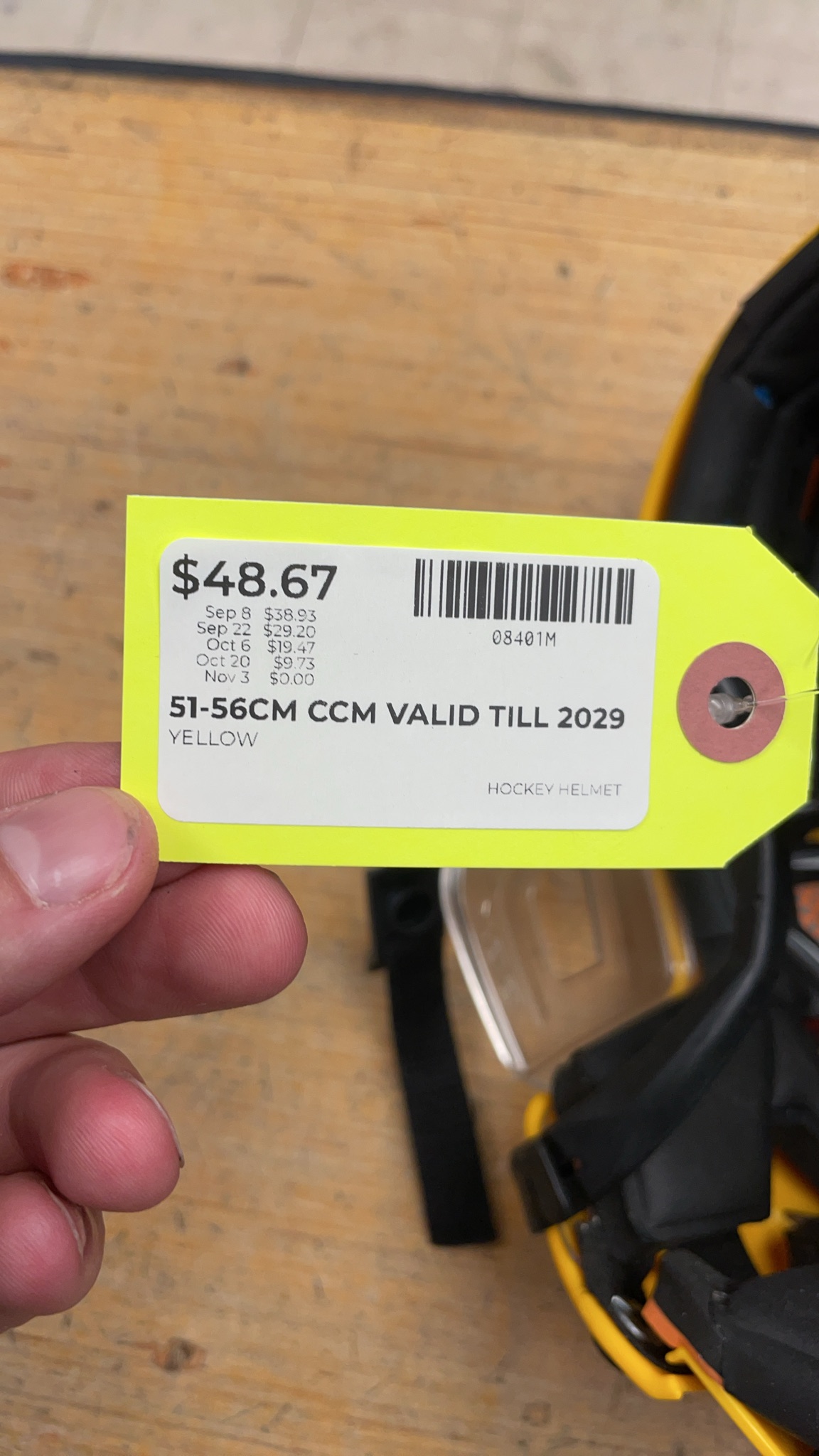CCM Tacks 710 Hockey Helmet - Yellow - Small