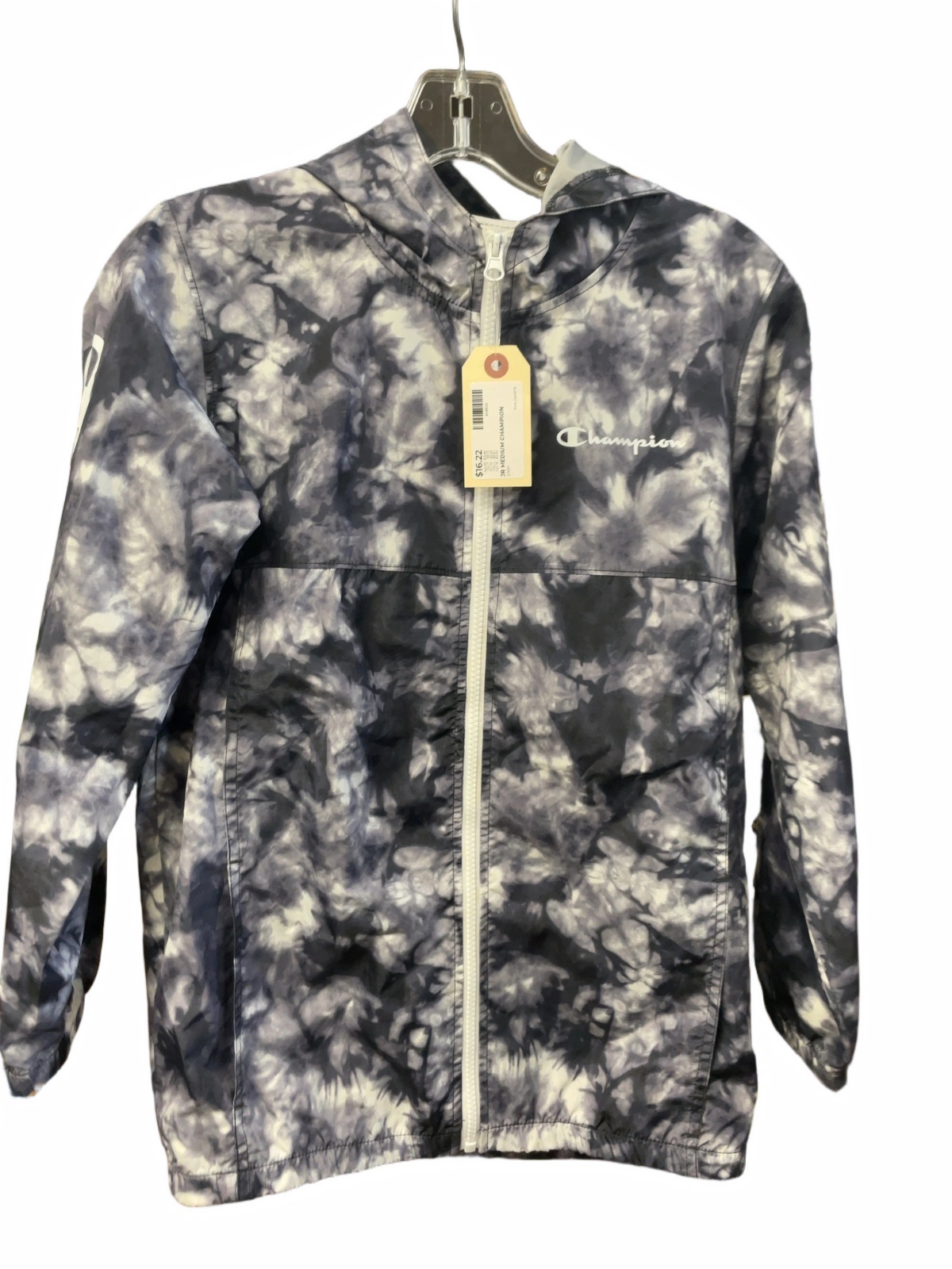 Champion Rain Jacket Junior Medium Grey Tie-Dye - image 1