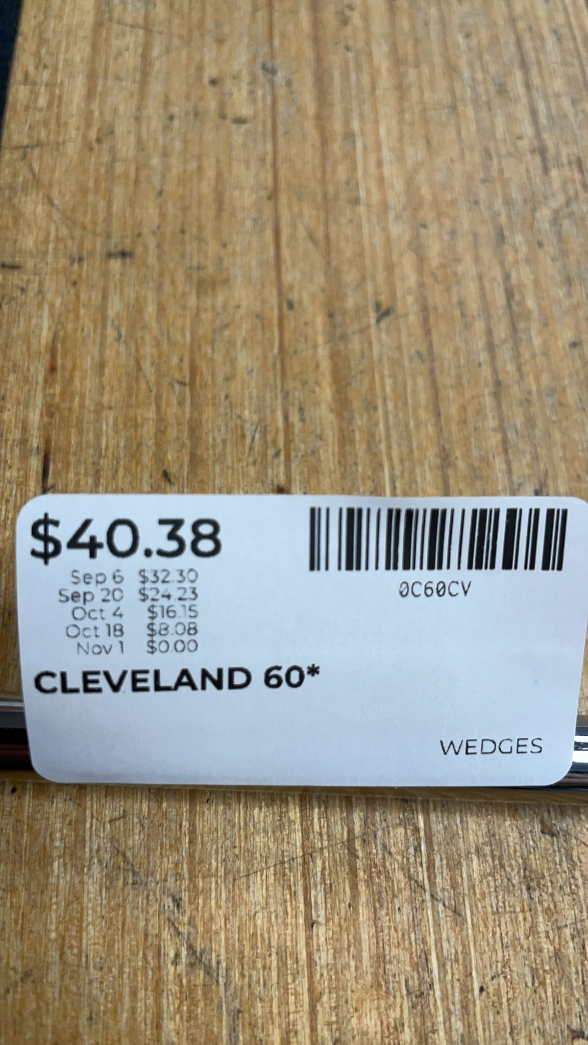Cleveland CG12 Zip Grooves 60 Degree Wedge