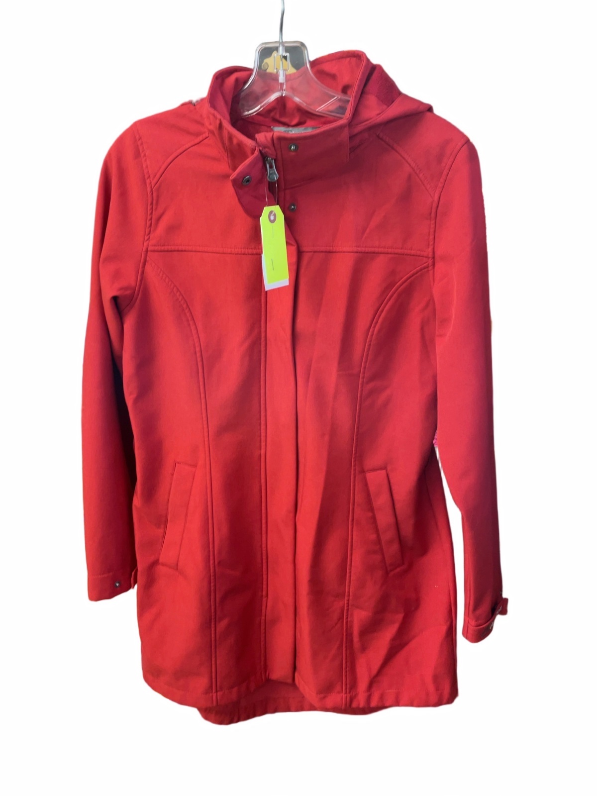 Cloudveil Hooded Softshell Rain Jacket Size Medium Red - image 1