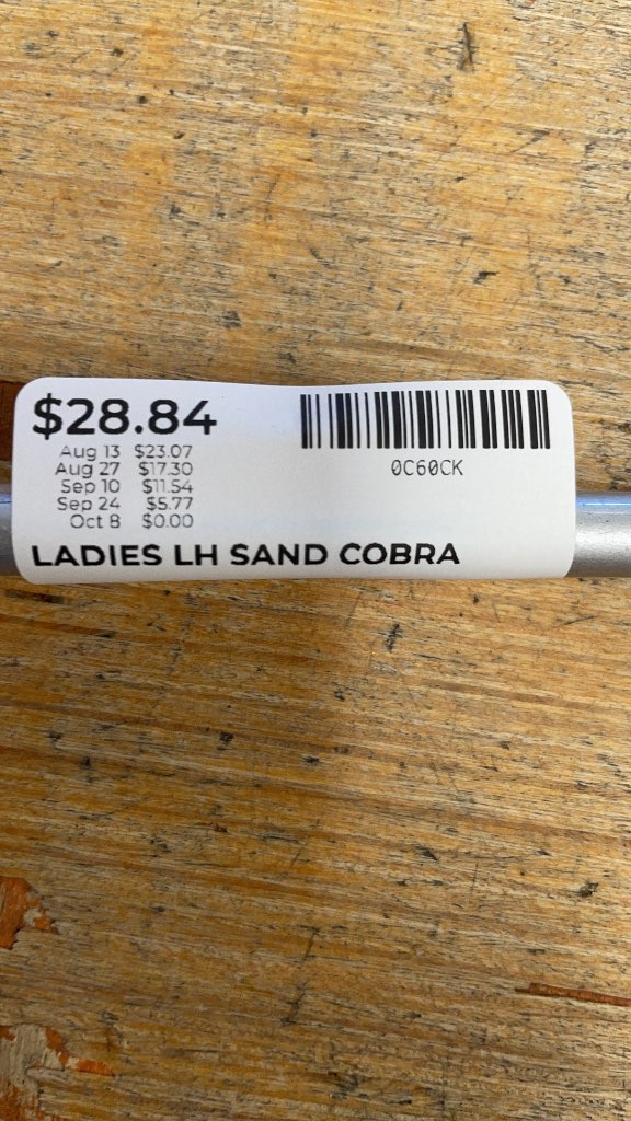 Cobra Baffler Ladies Left Handed Sand Wedge