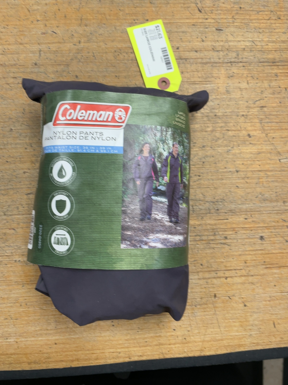 Coleman Nylon Pants Size Large Rain Pants
