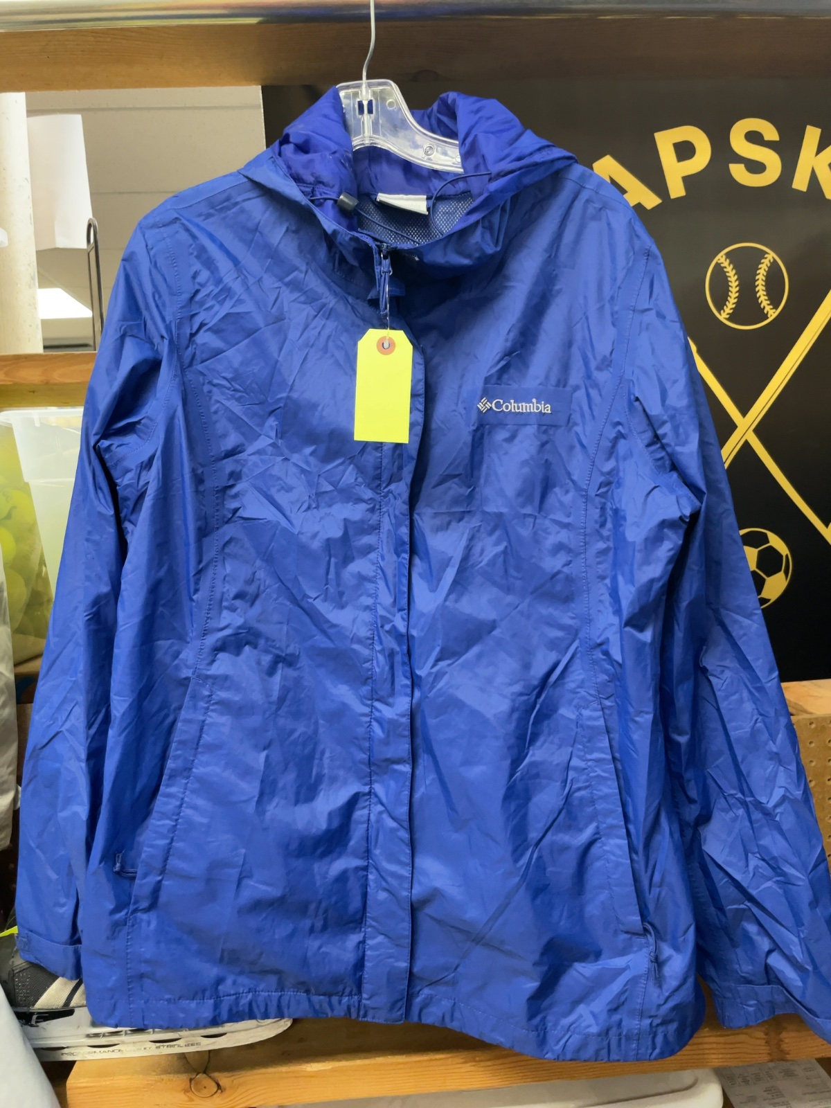 Columbia Omni-Tech Size Medium Blue Rain Jacket