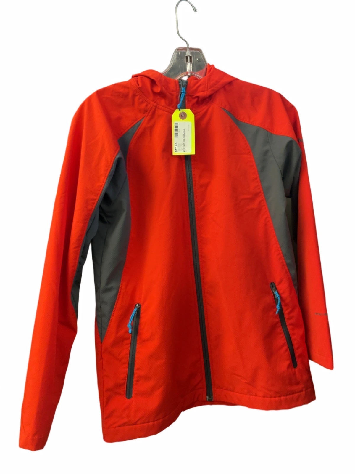 Columbia Rain Jacket Size JR 10-12 Red - image 1