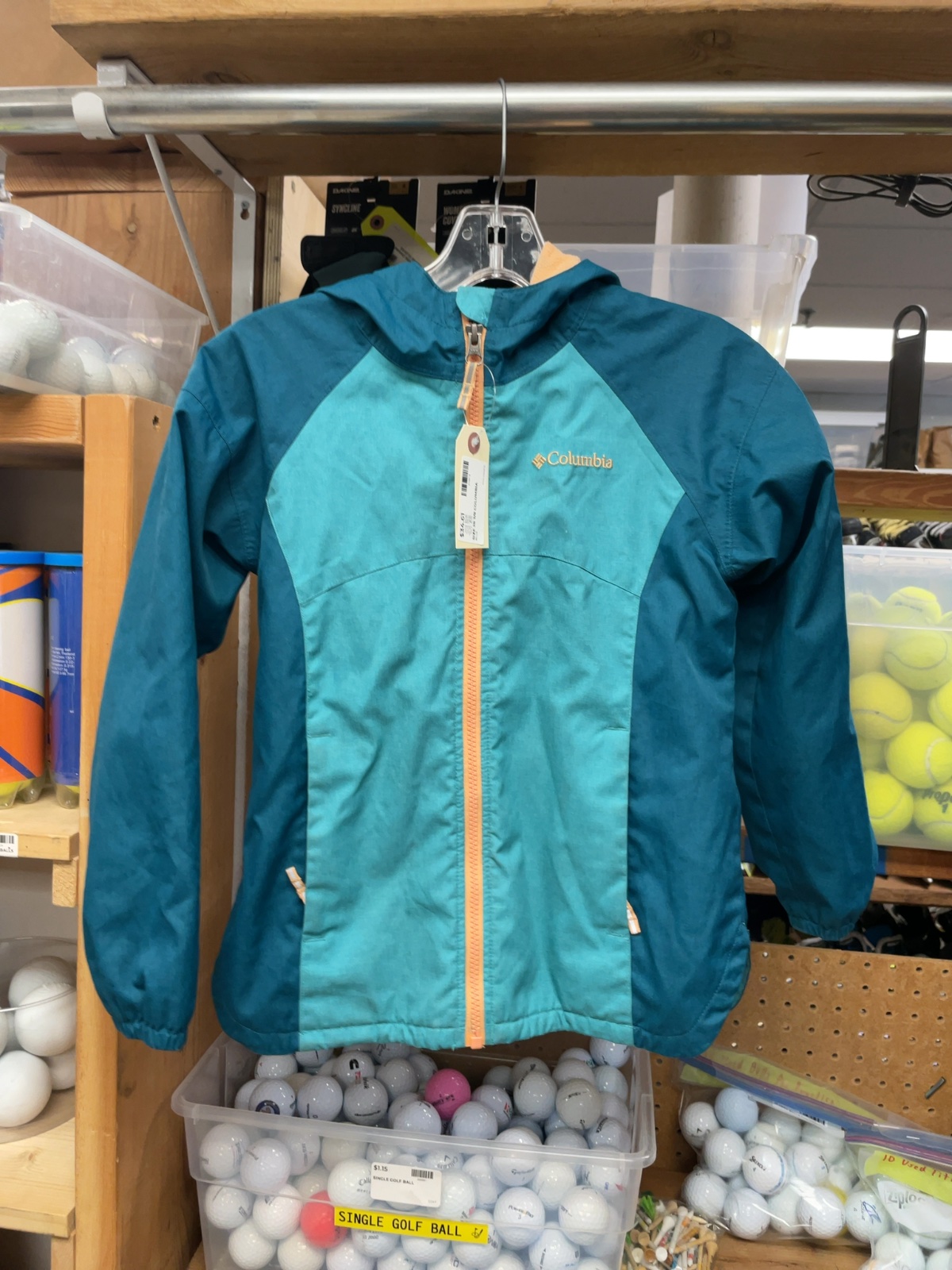 Columbia Rain Jacket Size JR 7/8 Blue