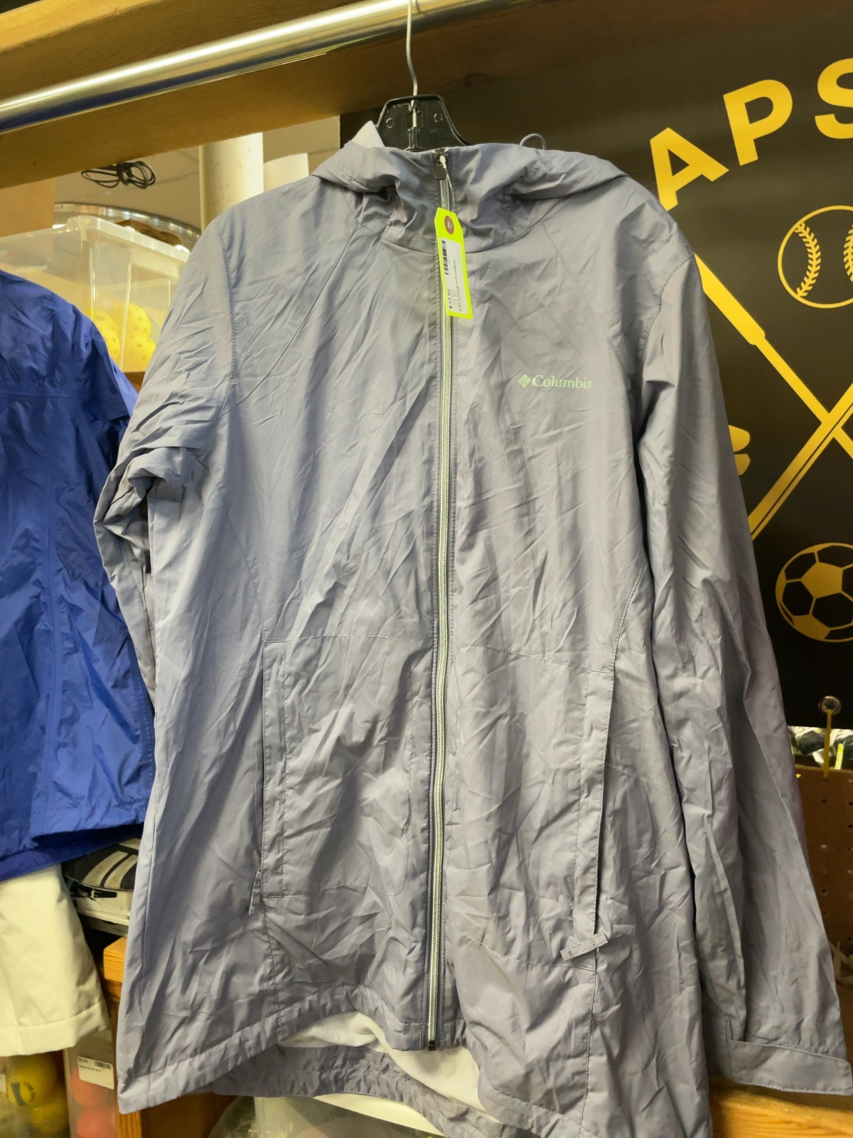 Columbia Rain Jacket Size Large Grey/Purpleish
