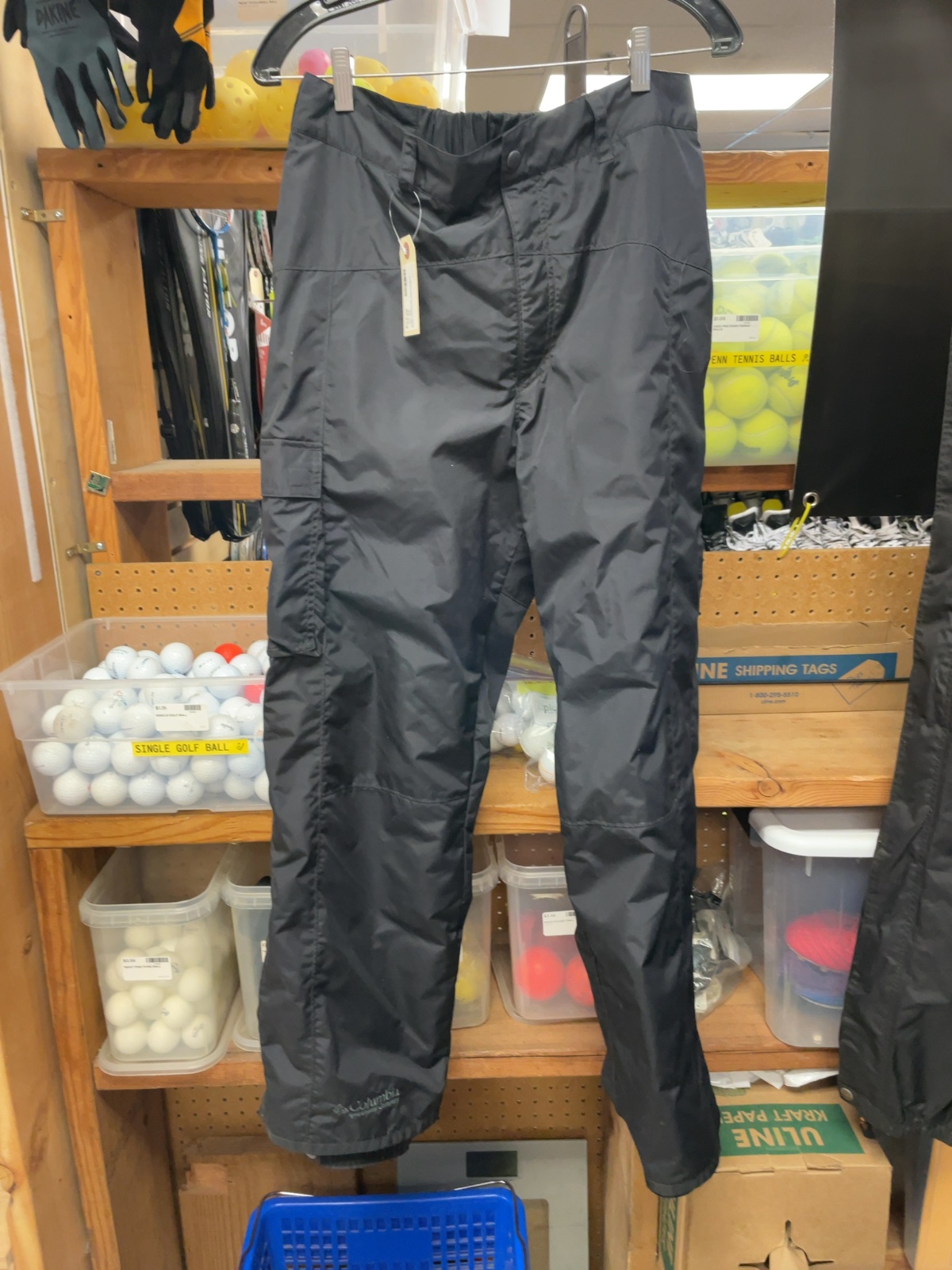 Columbia Rain Pants Size Medium Black