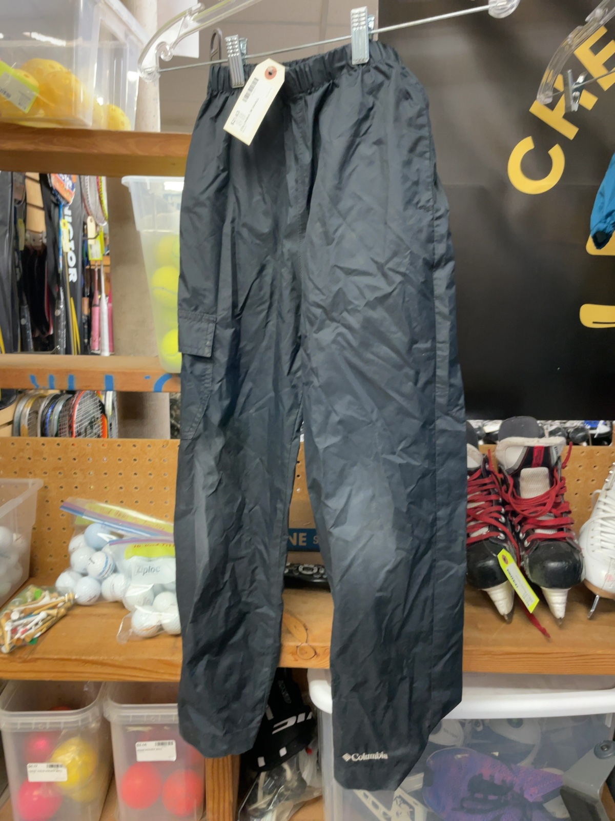 Columbia Rain Pants Youth Small (8) Black