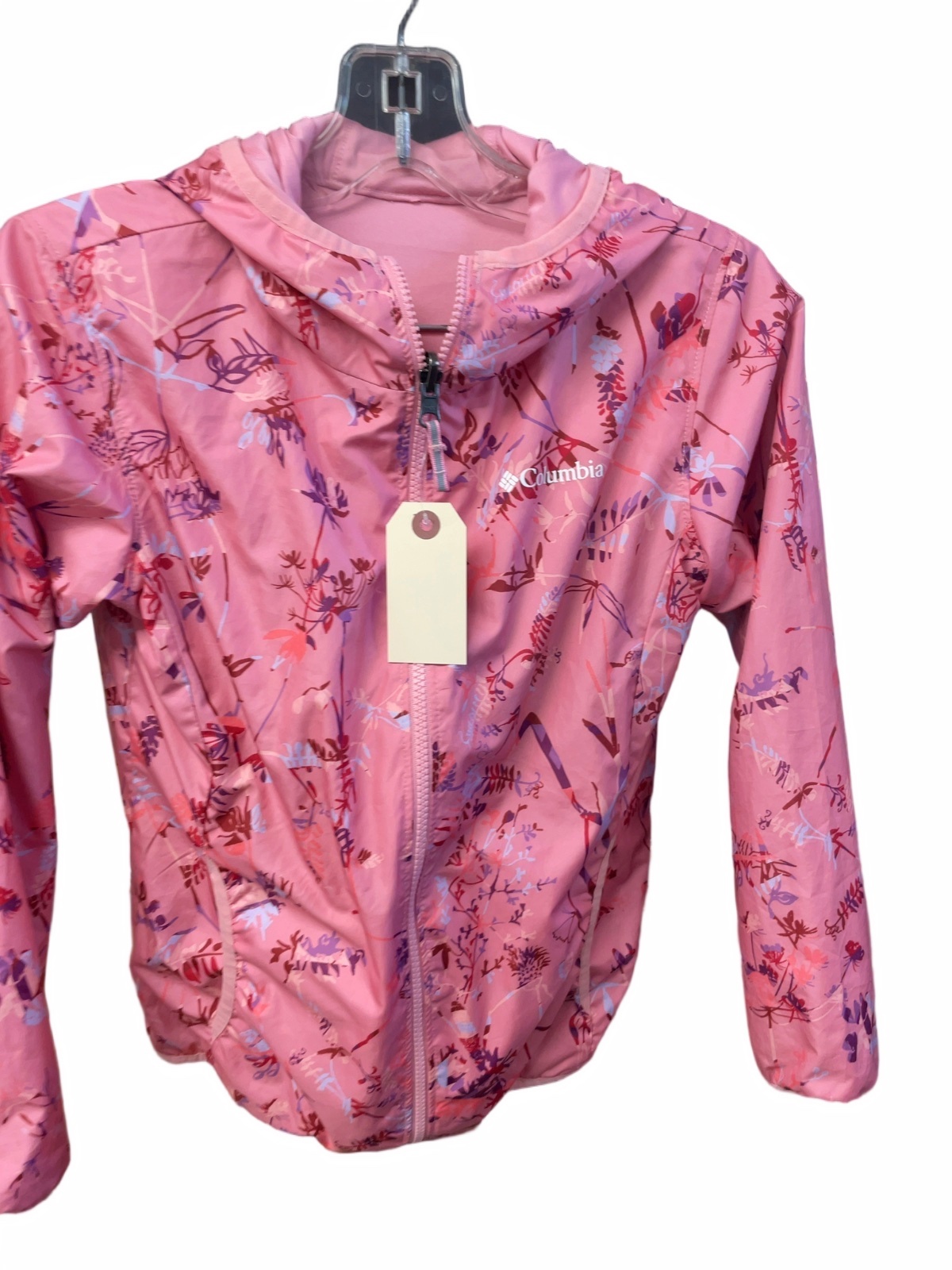 Columbia Shell Jacket Junior 10/12 Pink Floral - image 1