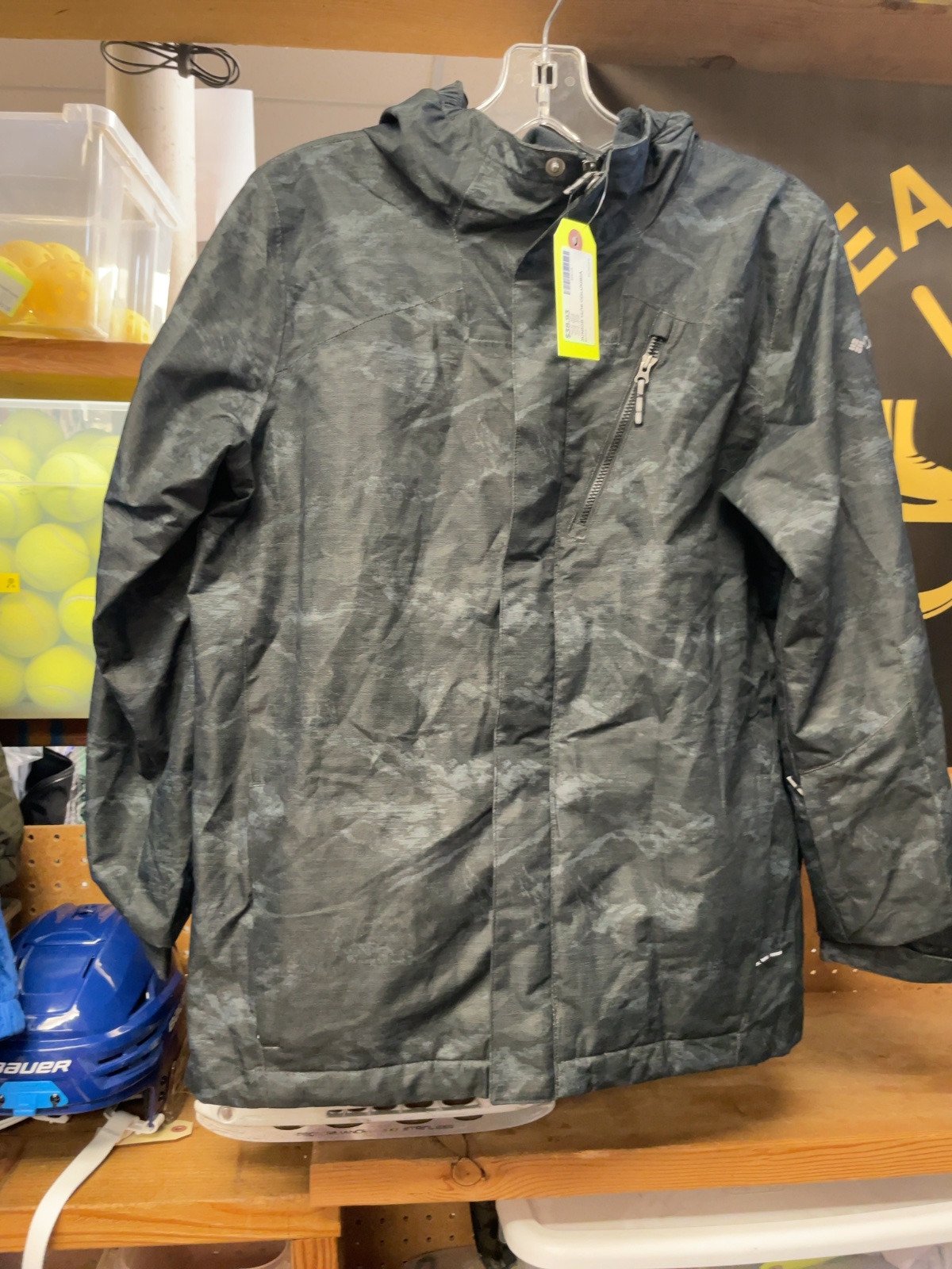 Columbia Ski Jacket Junior 14/16 Black Camo