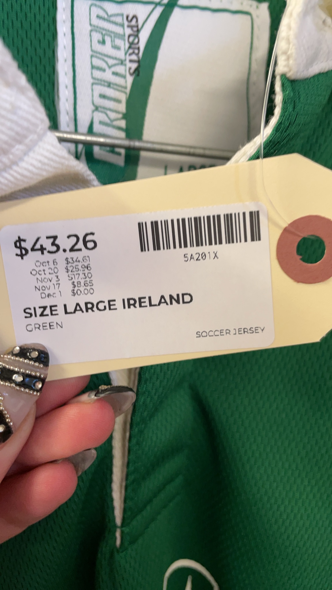 Croker Ireland Rugby Tradition Jersey Size Large