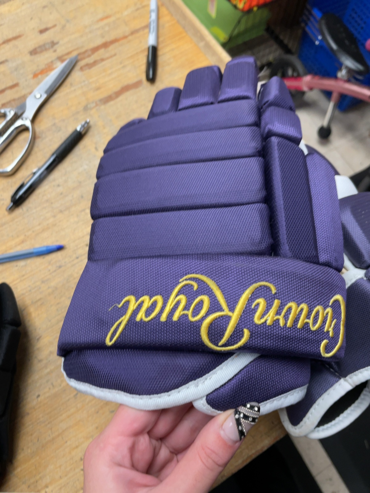 Crown Royal Hockey Gloves 14" Purple