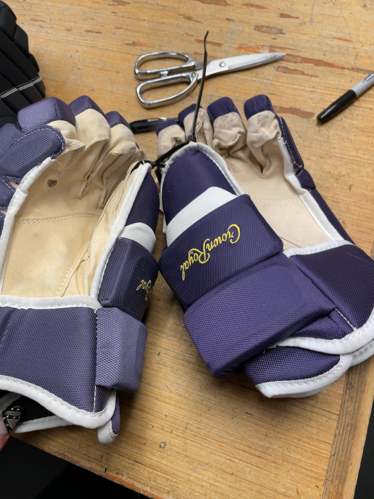 Crown Royal Hockey Gloves 14" Purple