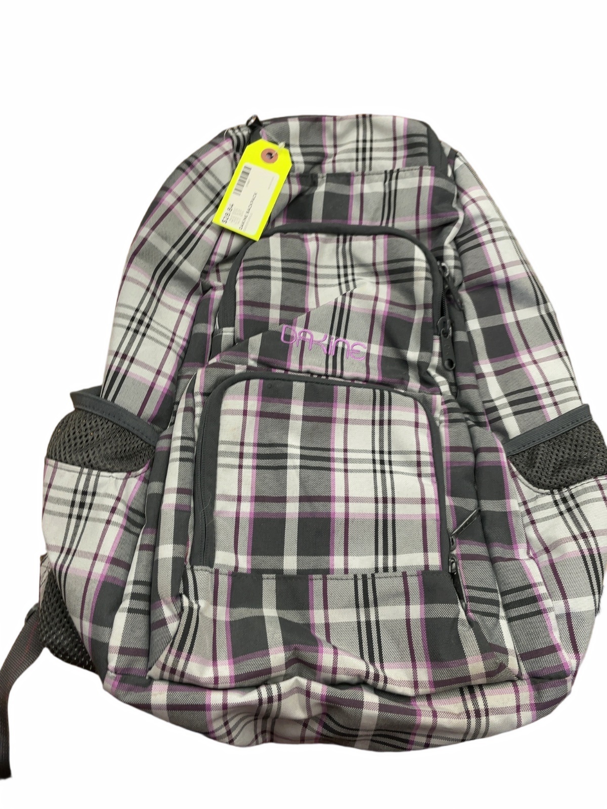 Dakine Grey and Purple Plaid Backpack - image 1