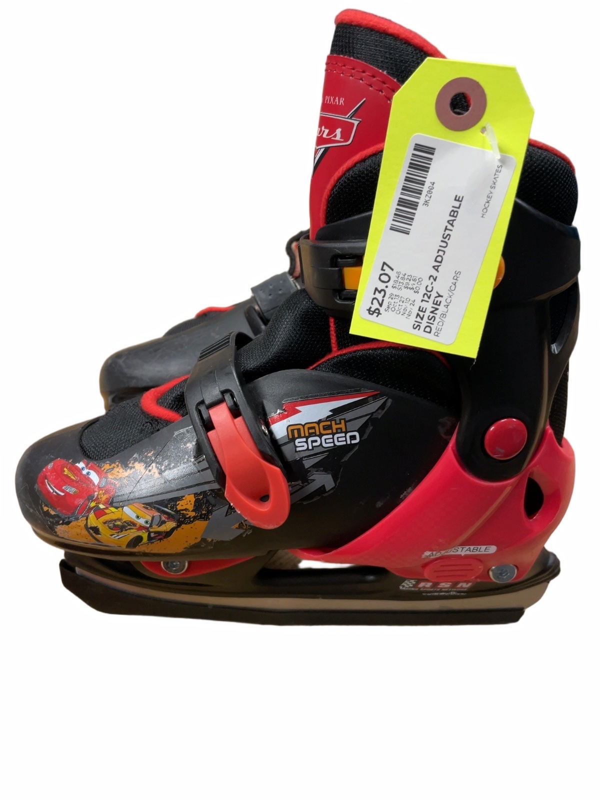 Disney Pixar Cars Mach Speed 12C-2 Adjustable Ice Skates - image 1