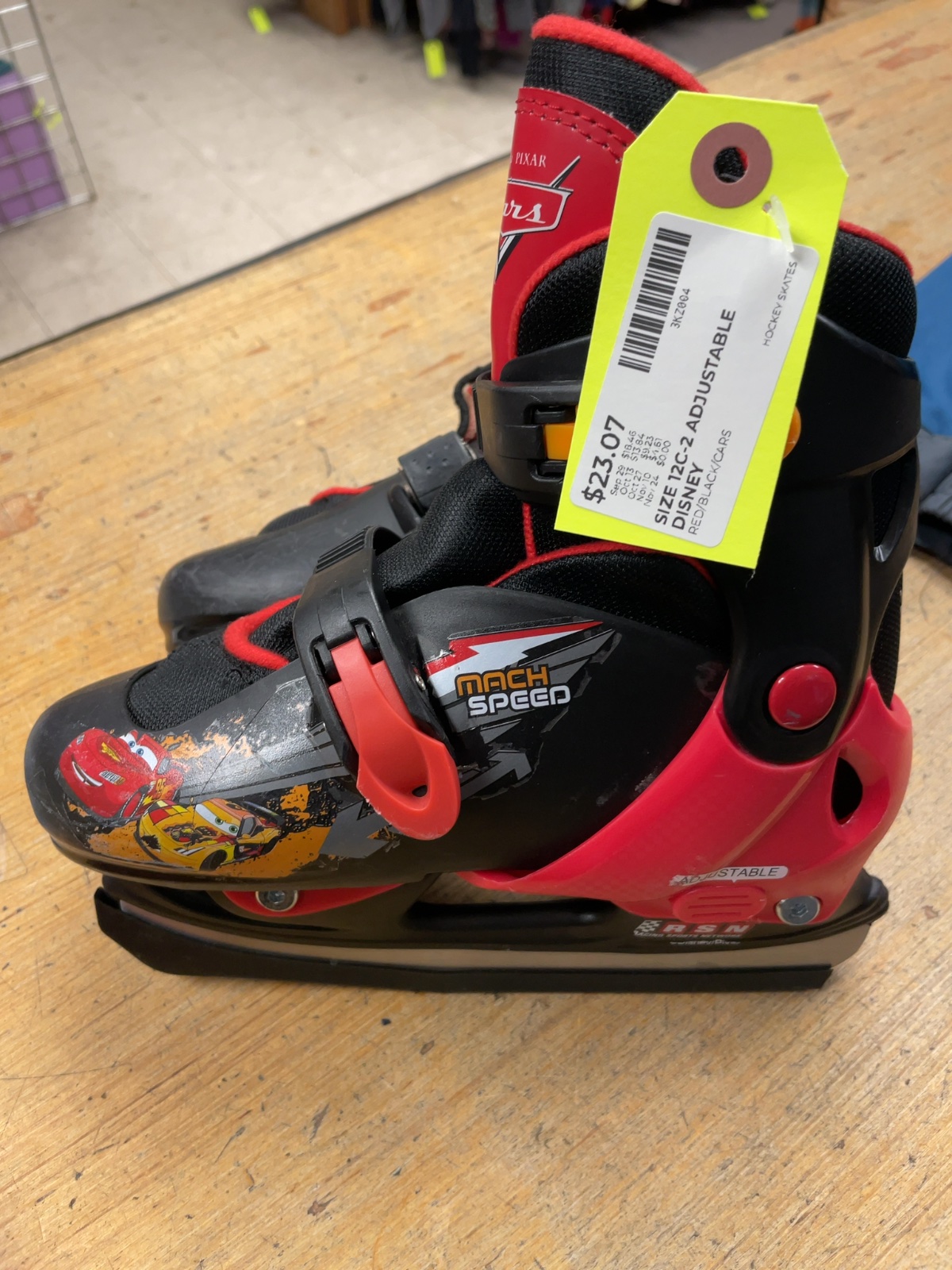 Disney Pixar Cars Mach Speed 12C-2 Adjustable Ice Skates
