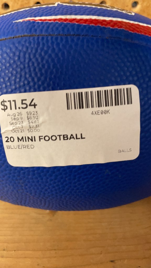 Dollarama 20 Mini Football - Blue/Red