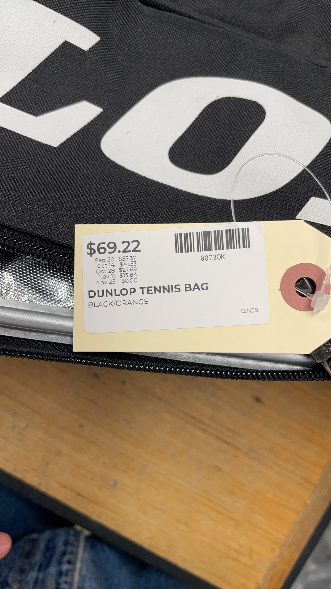 Dunlop Sport Tennis Bag Black/Orange