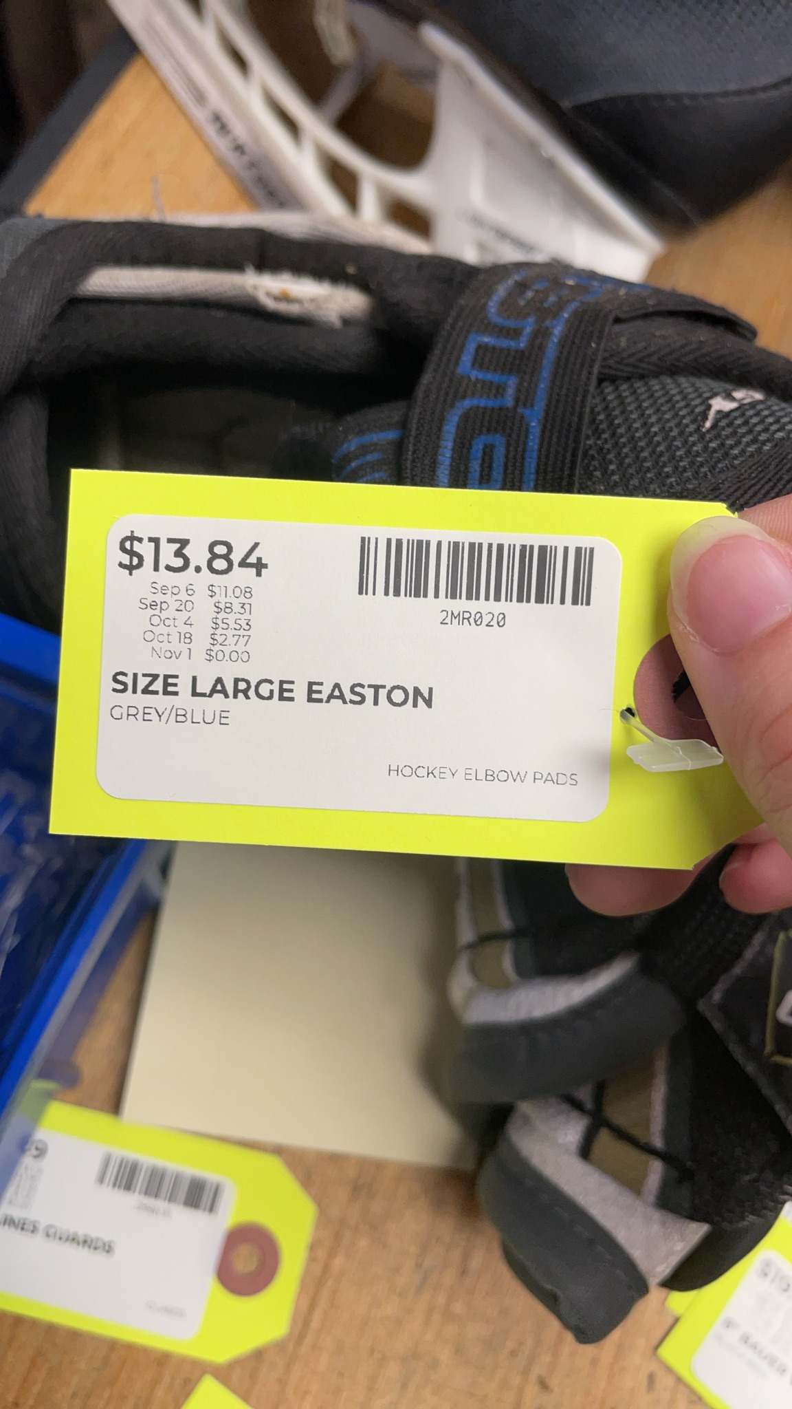 Easton Hockey Elbow Pads - Large - Grey/Blue