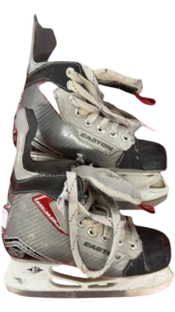 Easton Hockey Skates Stealth S1 Silver/Black Used Size 1.0 - image 1