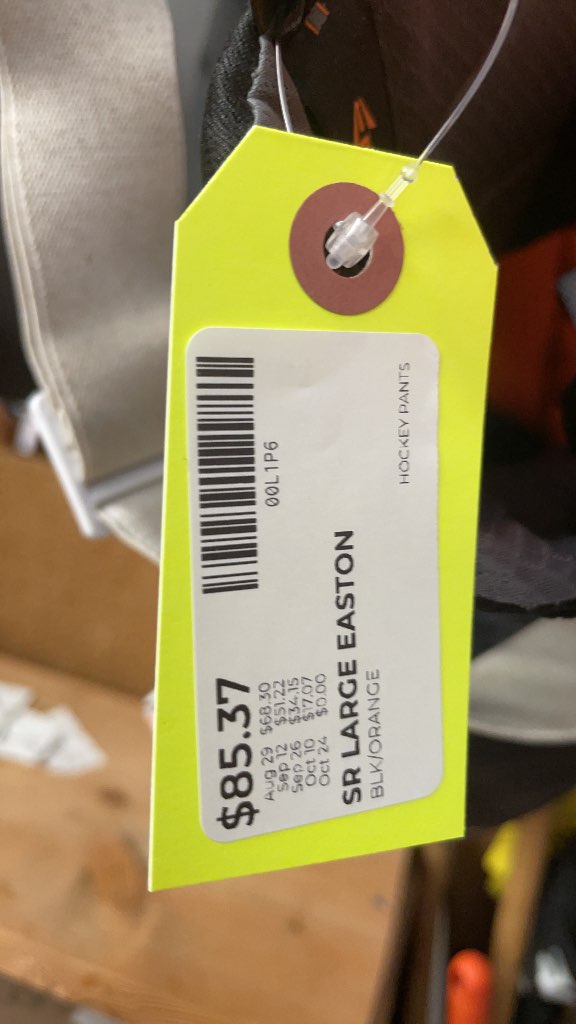 Easton Mako Senior Hockey Pants - Large - Black/Orange