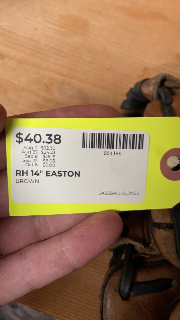 Easton Natural Series 14" Baseball Glove - RH