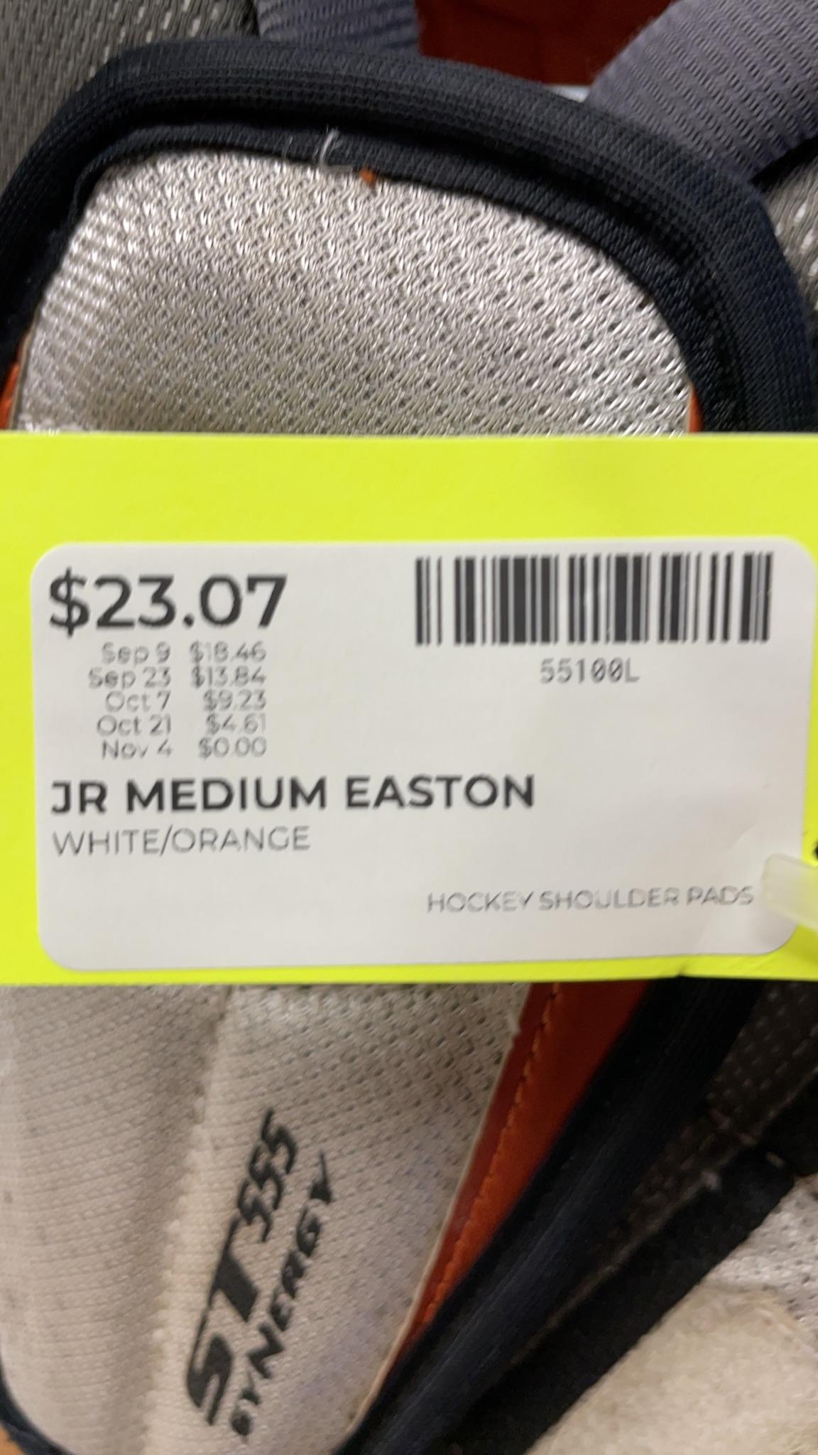 Easton Synergy ST555 Junior Hockey Shoulder Pads