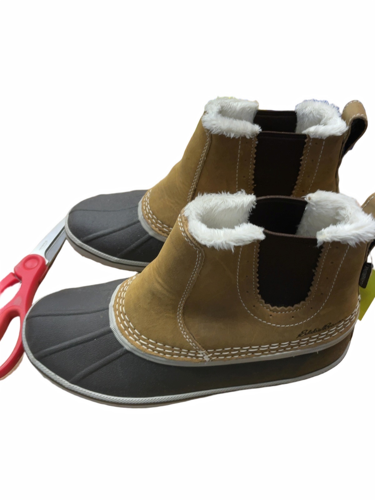 Eddie Bauer Rain Boots Size 7 Brown - image 1
