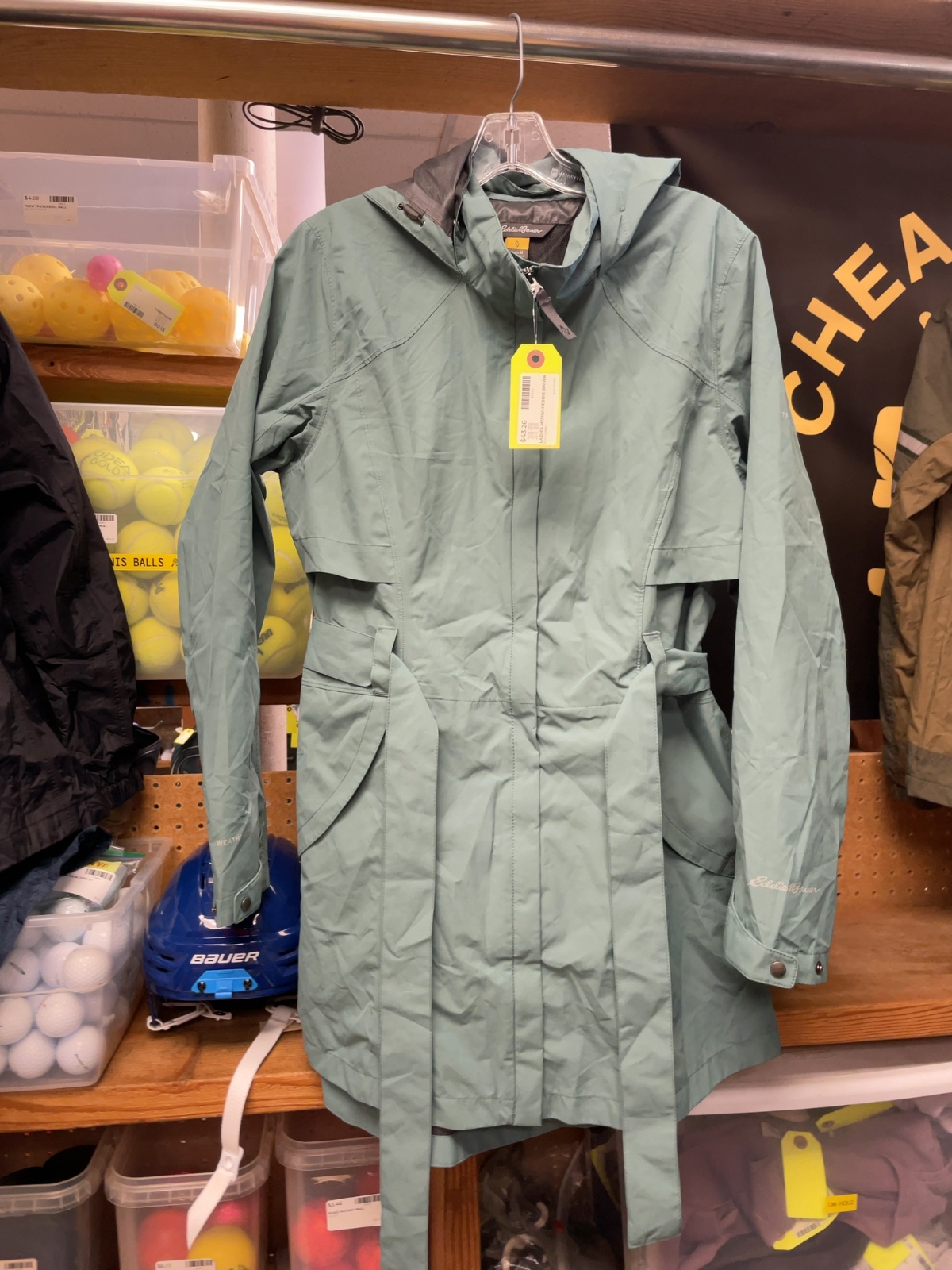 Eddie Bauer Rain Jacket Medium Mint Green