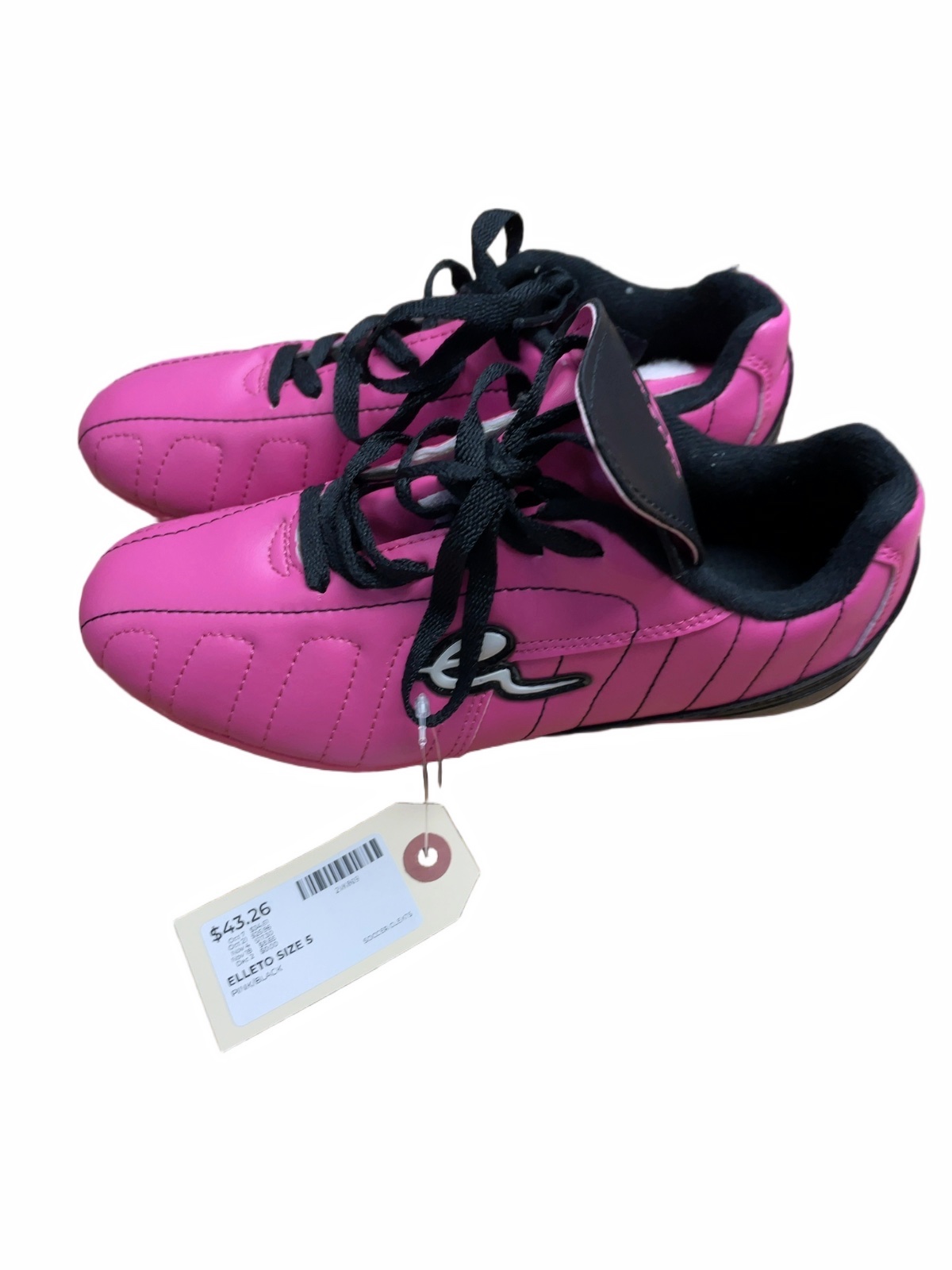 Eletto Soccer Cleats Size 5 Pink/Black - image 1
