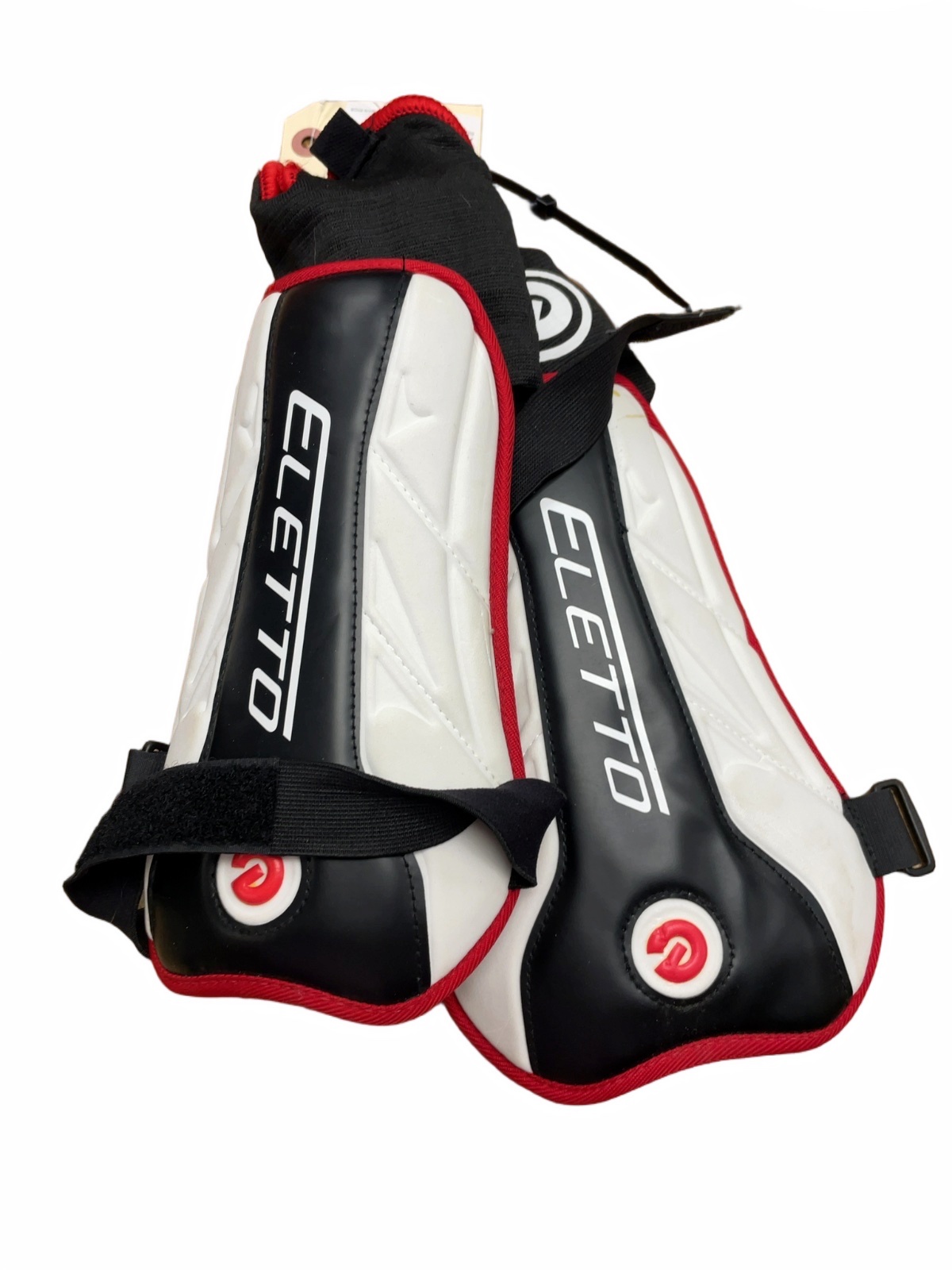 Eletto Soccer Shin Pads Adult Red/White - image 1