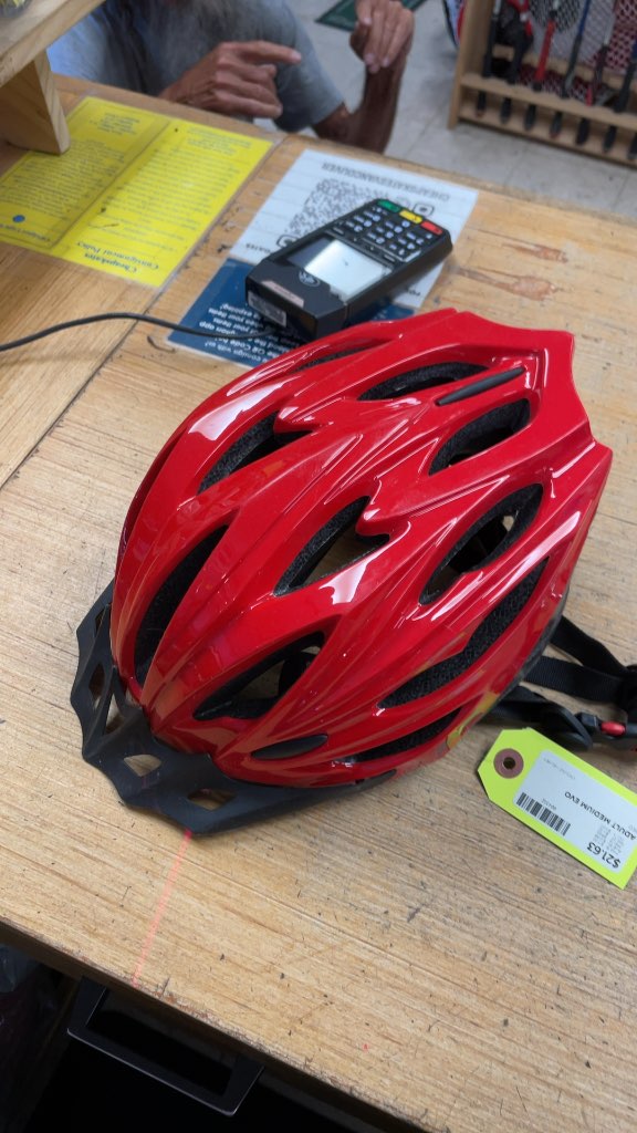 EVO Adult Medium Cycling Helmet - Red