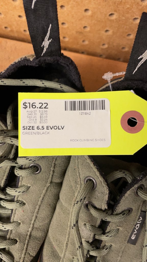 Evolv Rock Climbing Shoes Size 6.5