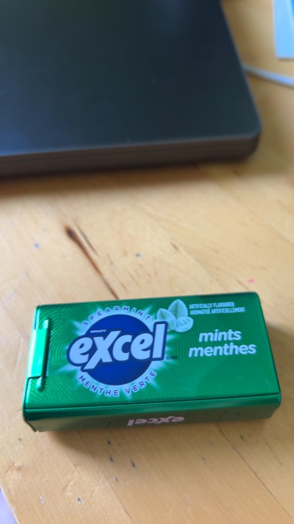 Excel Mints Spearmint Tin Excellent Condition