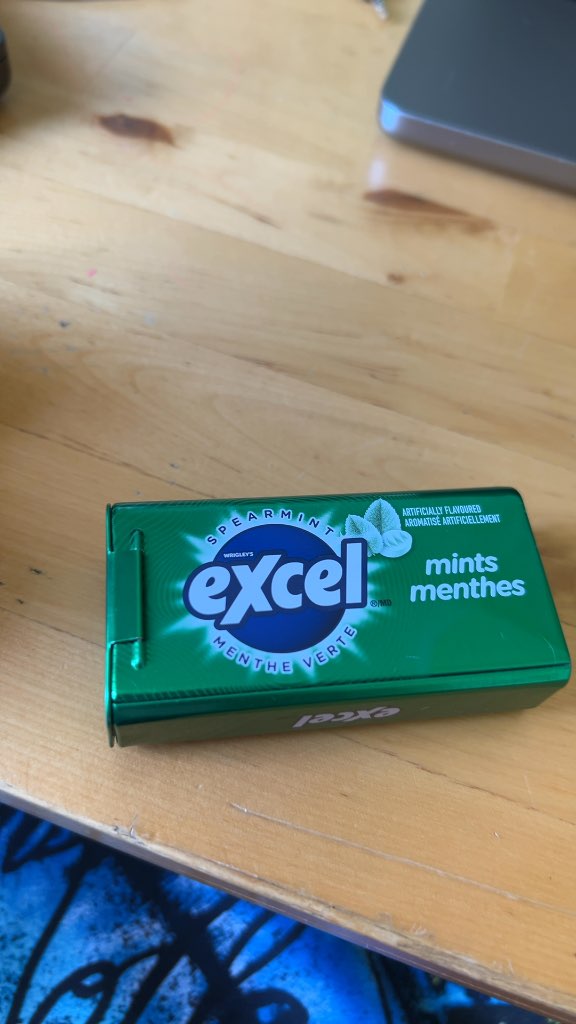 Excel Mints Spearmint Tin New