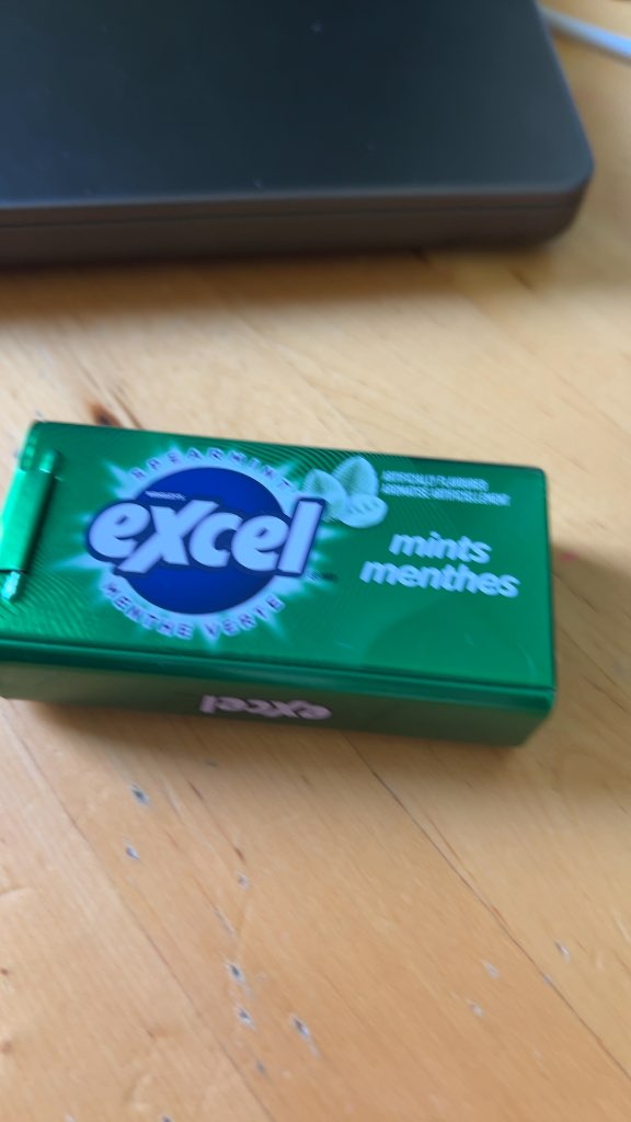 Excel Spearmint Mints Metal Tin Excellent Condition