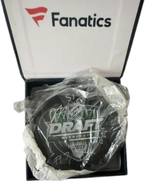 Mark Scheiflle Fanatics NHL 2011 Entry Draft Autographed Hockey Puck New in Box