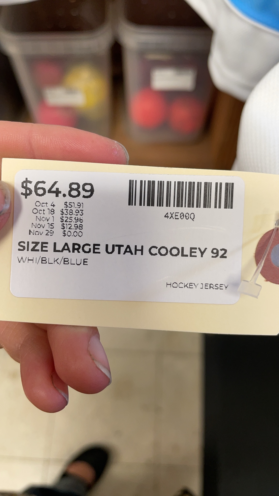 Fanatics Utah Hockey Club Logan Cooley #92 Size Large Away Jersey