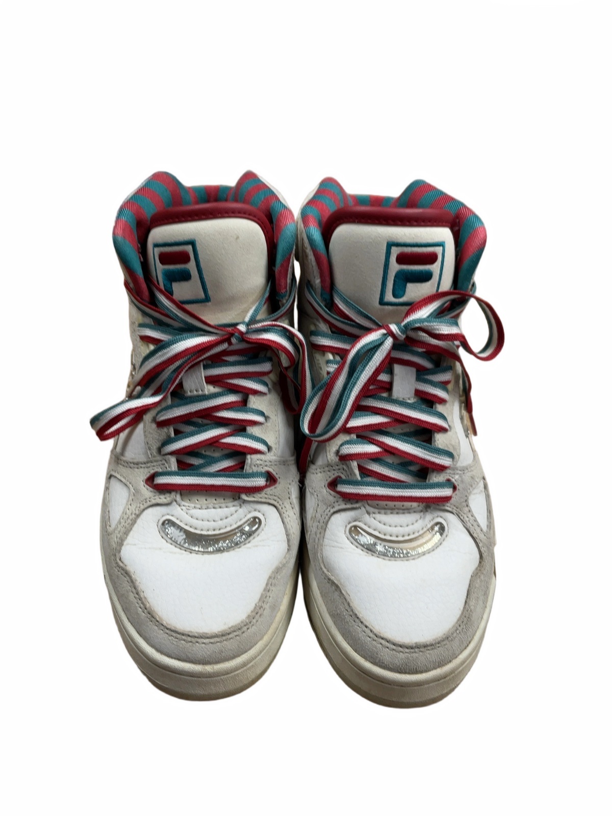 Fila Teratach Size 6 Cream/Red/Green High-Top Sneakers - image 1